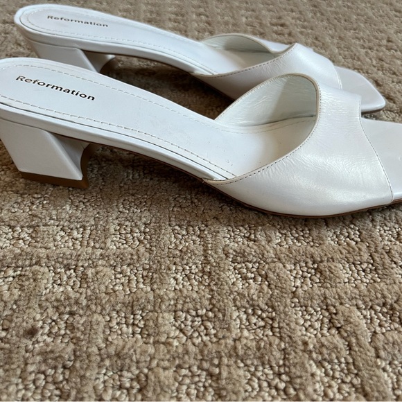 Reformation Women's White Heeled Sandals - Picture 1 of 4